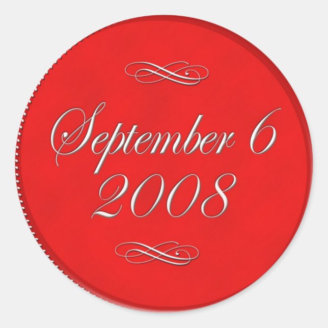 Adesivo Redondo Vinhetas de Casamento Personalizadas para Sacos de (Frente)