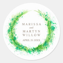 Vinhetas de casamento personalizadas por água verd