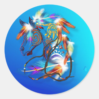 Adesivo Redondo Vinhetas de Cavalo Bril 2