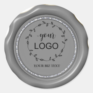 Adesivo Redondo *~* Vinhetas de cera de cera de diamante de LOGOTI