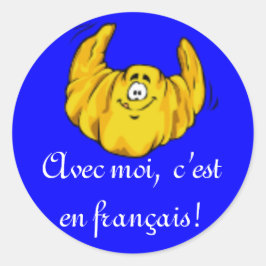 Adesivo Redondo Vinhetas de classe francesa