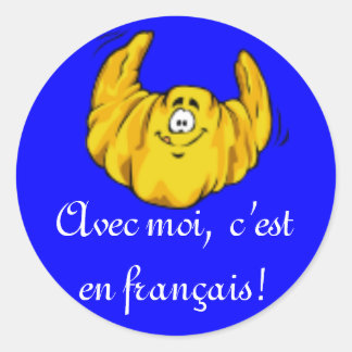 Adesivo Redondo Vinhetas de classe francesa