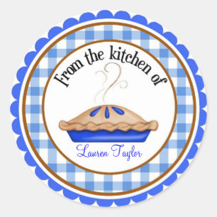 Adesivo Redondo Vinhetas de Cozinhar de empate quente