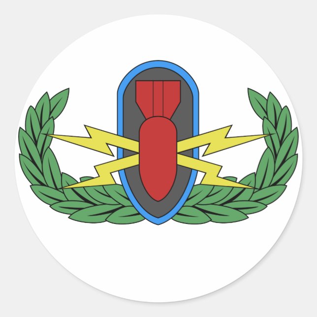 Adesivo Redondo Vinhetas de Crachá Básicas EOD (Frente)