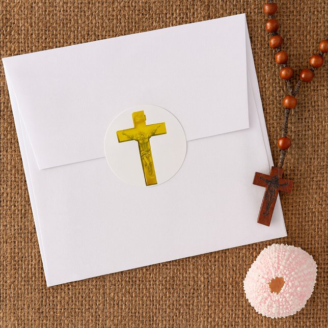 Adesivo Redondo Vinhetas de Crucifixo (Criador carregado)