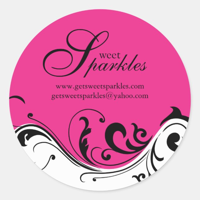 Adesivo Redondo Vinhetas de embalagem (Frente)