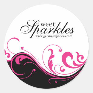 Adesivo Redondo Vinhetas de embalagem