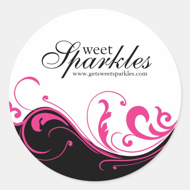 Adesivo Redondo Vinhetas de embalagem (Frente)