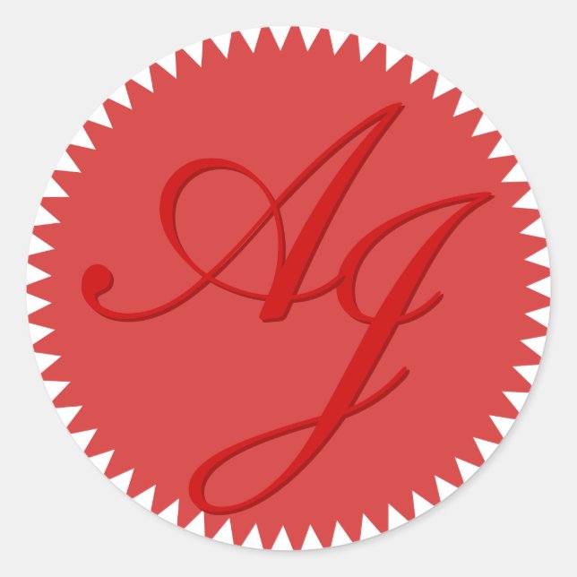 Adesivo Redondo Vinhetas de Envelope de Casamento (Frente)