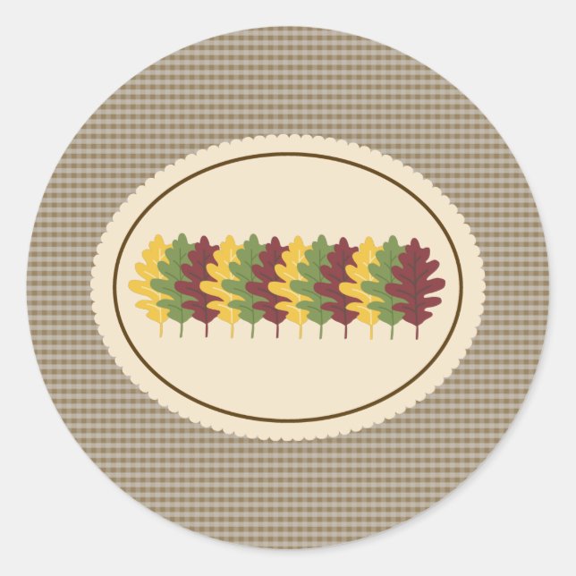 Adesivo Redondo Vinhetas de envelope de queda (Frente)