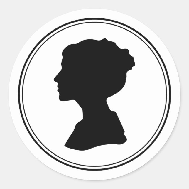 Adesivo Redondo Vinhetas de Envelope Regency Regal (Frente)