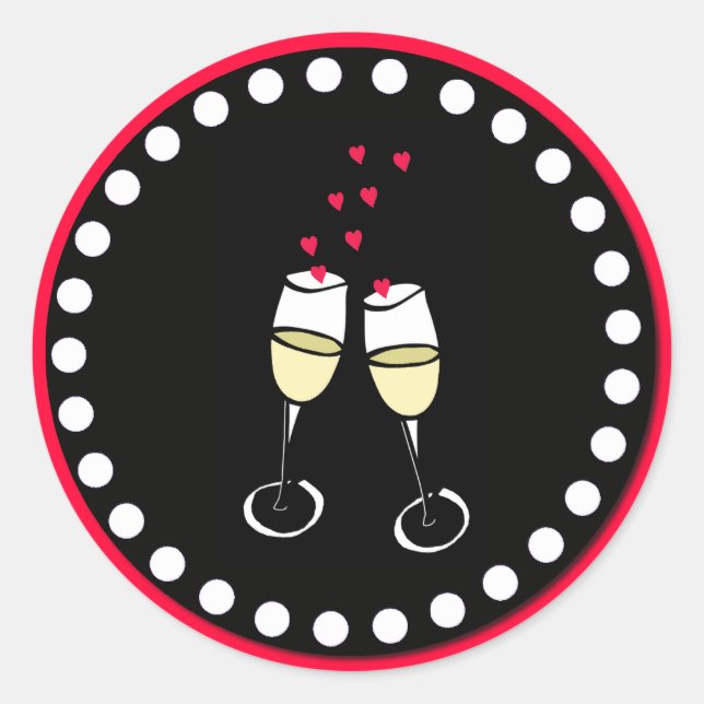 Adesivo Redondo Vinhetas de Envelopes de Bronze flutuantes (Frente)