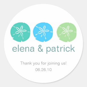 Adesivo Redondo Vinhetas de favoritos de golas de areia