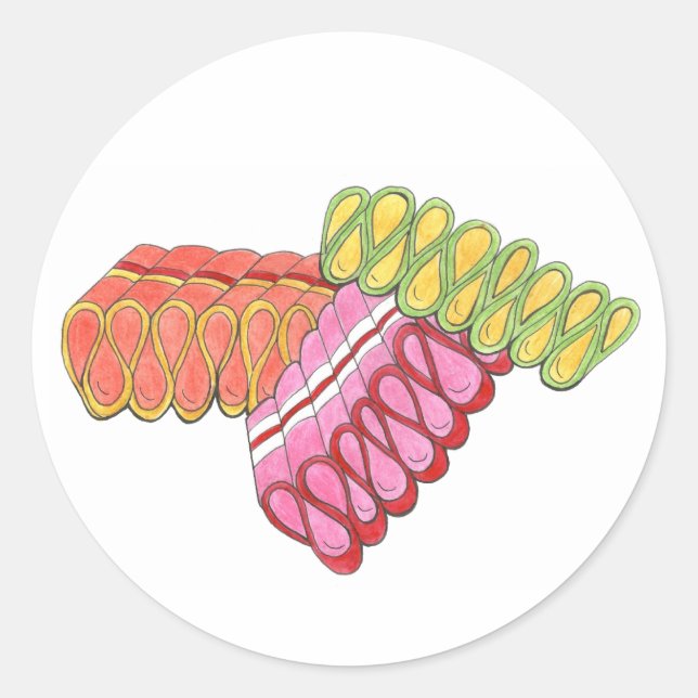 Adesivo Redondo Vinhetas de Férias de Fita de Natal (Frente)