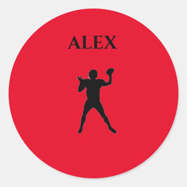 Adesivo Redondo Vinhetas de futebol com nome personalizado. (Frente)