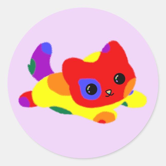 Adesivo Redondo Vinhetas de Gado LGBT+ (Frente)