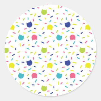 Adesivo Redondo Vinhetas de Gato legal