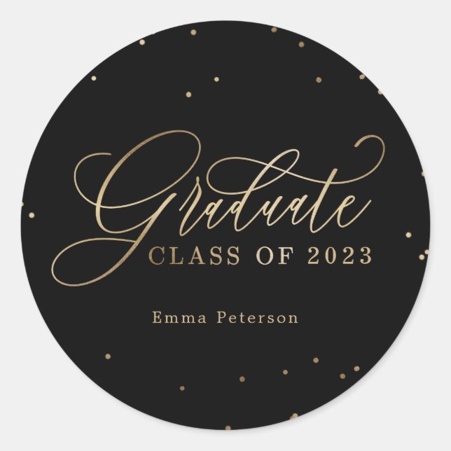 Adesivo Redondo Vinhetas de graduação ou selos de envelopes (Frente)