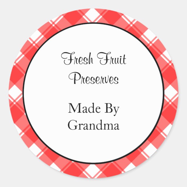 Adesivo Redondo Vinhetas de latas personalizadas de Xadrez branca  (Frente)