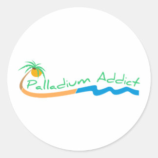 Adesivo Redondo vinhetas de logotipo palladiumaddictLogo