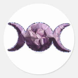 Adesivo Redondo Vinhetas de Lua Tripla