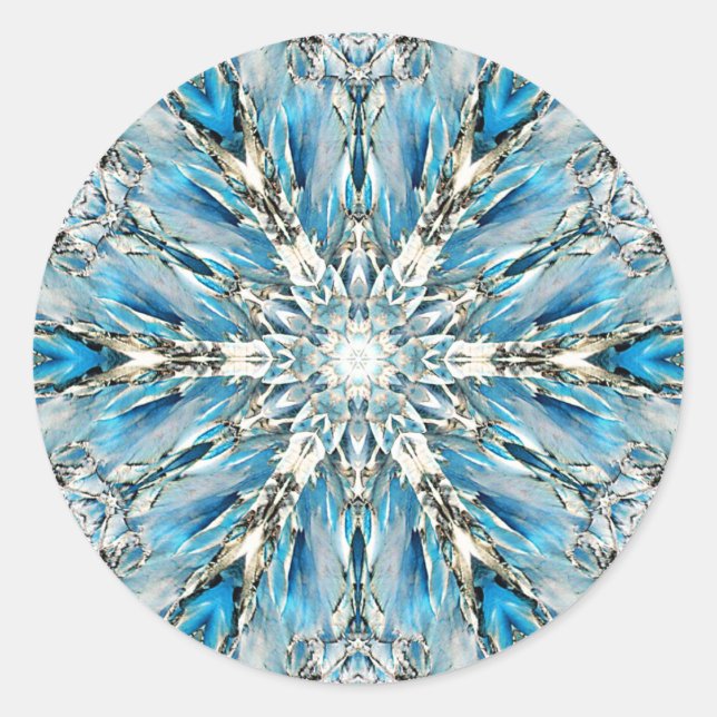 Adesivo Redondo Vinhetas de Mandala, Glaciar Mendenhall (Frente)