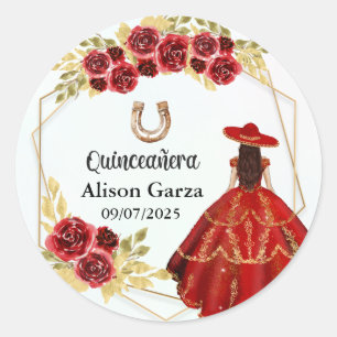 Adesivo Redondo vinhetas de marmelos ocidentais