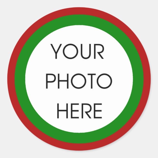 Adesivo Redondo Vinhetas de Modelo de Fronteira de Natal (Frente)