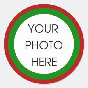 Adesivo Redondo Vinhetas de Modelo de Fronteira de Natal