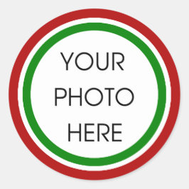 Adesivo Redondo Vinhetas de Modelo de Fronteira de Natal