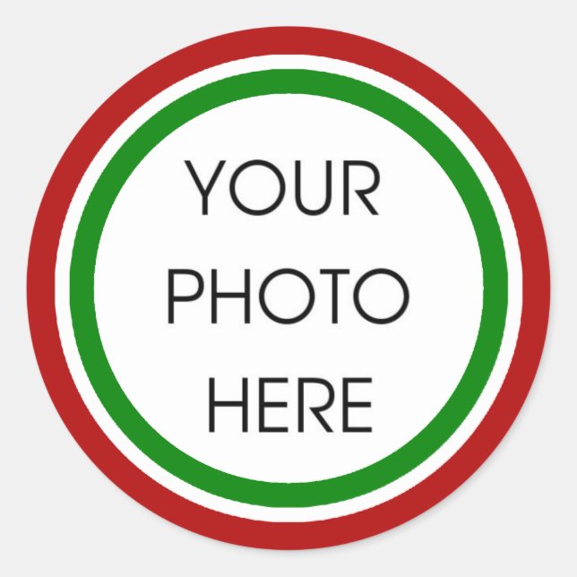 Adesivo Redondo Vinhetas de Modelo de Fronteira de Natal (Frente)