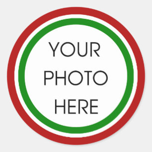 Adesivo Redondo Vinhetas de Modelo de Fronteira de Natal