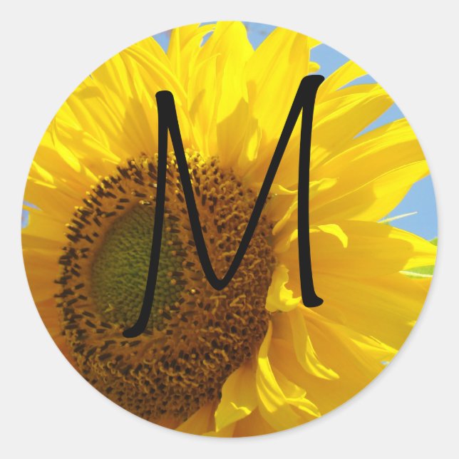 Adesivo Redondo Vinhetas de monograma Envelope Selos de letras (Frente)