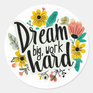 Adesivo Redondo Vinhetas de Motivação