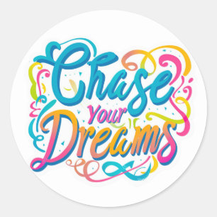 Adesivo Redondo Vinhetas de Motivação