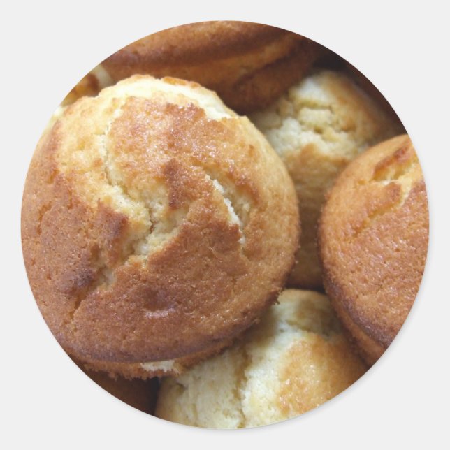Adesivo Redondo Vinhetas de Muffin (Frente)