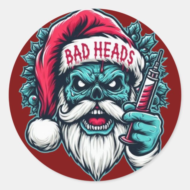 Adesivo Redondo Vinhetas de Natal (Frente)