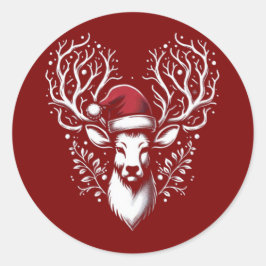 Adesivo Redondo Vinhetas de Natal