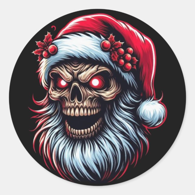 Adesivo Redondo Vinhetas de Natal (Frente)