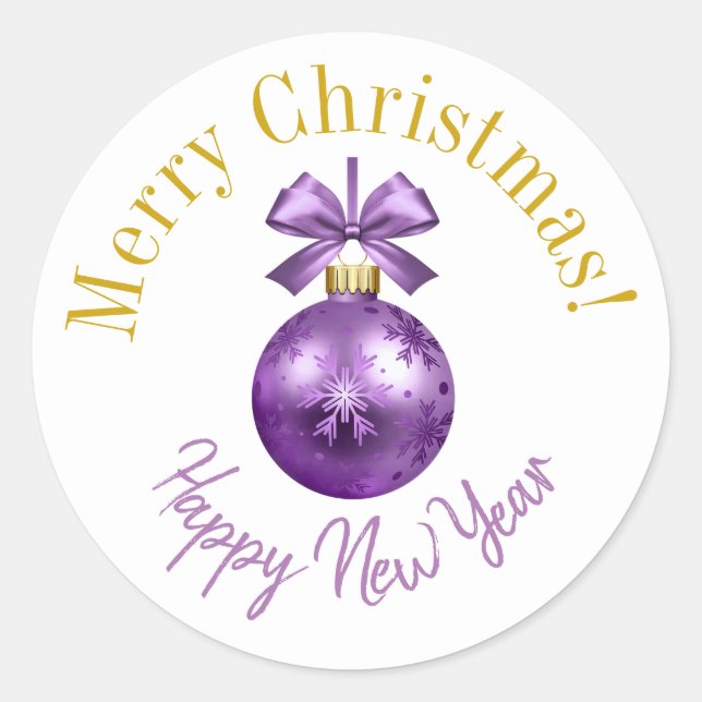 Adesivo Redondo Vinhetas de Natal (Frente)