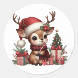Adesivo Redondo Vinhetas de Natal