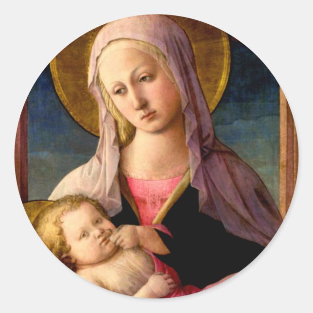 Adesivo Redondo Vinhetas de Natal (Frente)