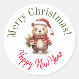 Adesivo Redondo Vinhetas de Natal