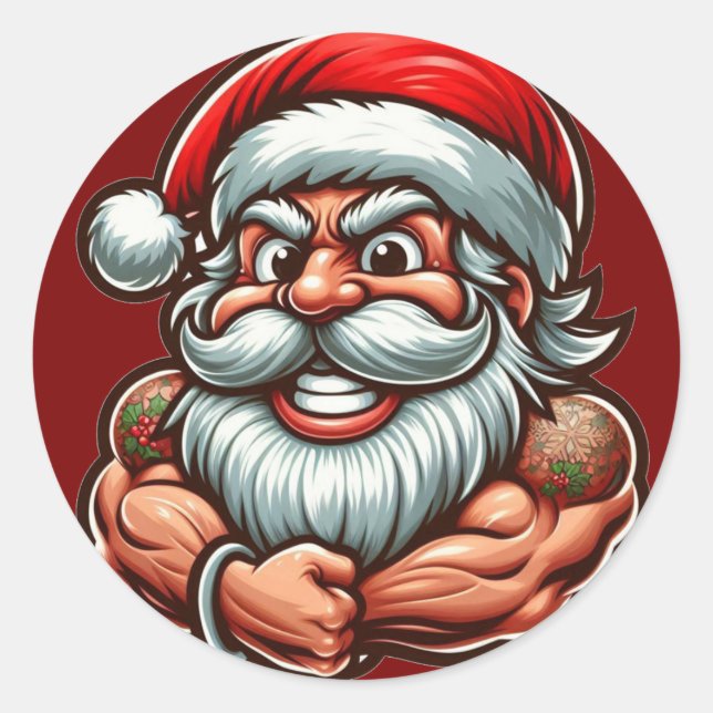 Adesivo Redondo Vinhetas de Natal (Frente)