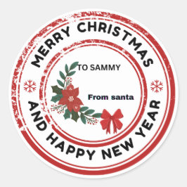 Adesivo Redondo Vinhetas de natal