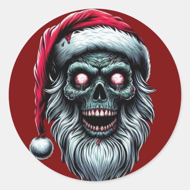 Adesivo Redondo Vinhetas de Natal (Frente)