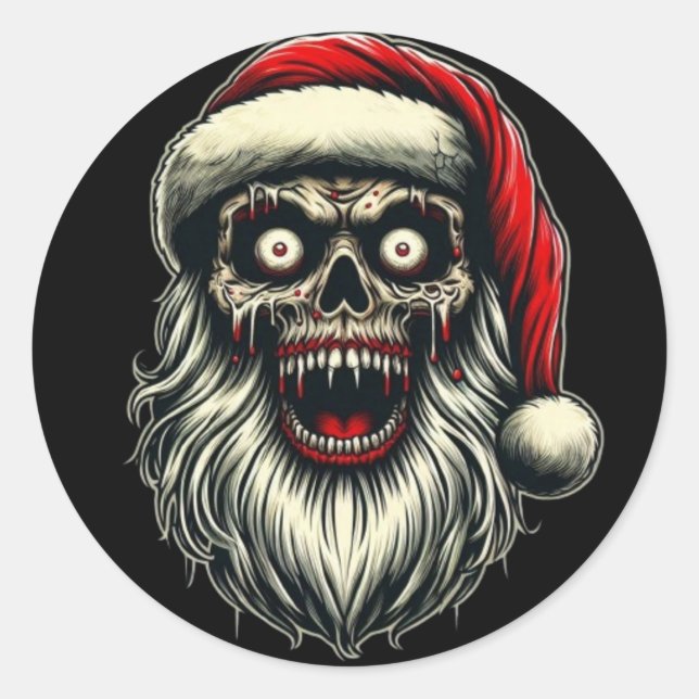 Adesivo Redondo Vinhetas de Natal (Frente)