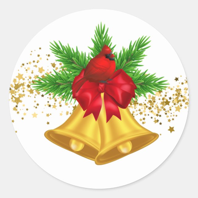 Adesivo Redondo Vinhetas de Natal (Frente)