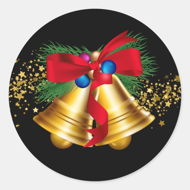 Adesivo Redondo Vinhetas de Natal (Frente)