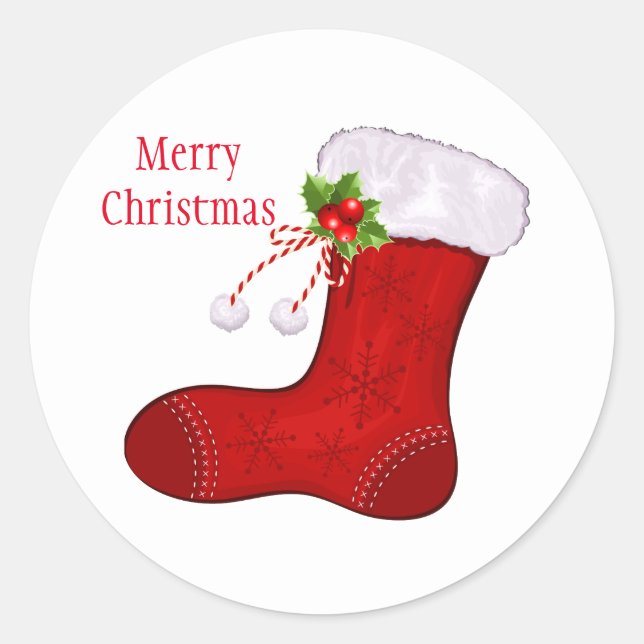 Adesivo Redondo Vinhetas de Natal (Frente)